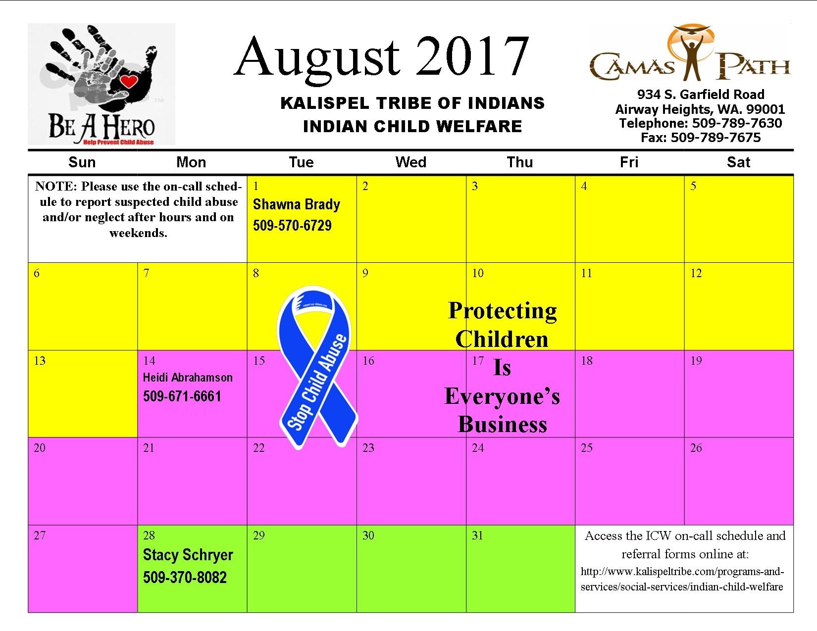 Icwoncall August 2017